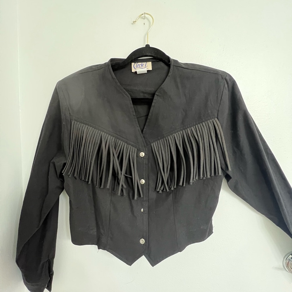 Cowboy Fringe Black Jacket